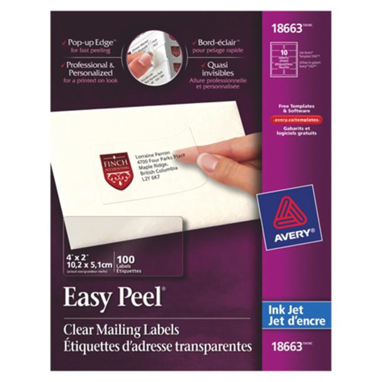 Avery Easy Peel Inkjet Printer Mailing Labels Michaels Avery easy peel inkjet printer mailing labels michaels
